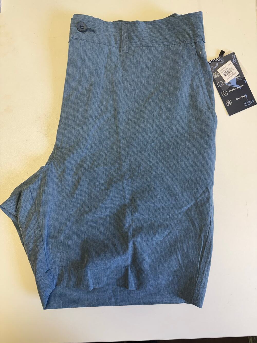 blue v46 performance moisture wicking comfort stretch golf shorts nwt mens 32"
